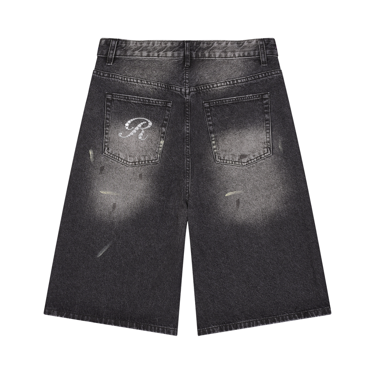 Men’s Vintage Wash Wide Leg Denim Shorts